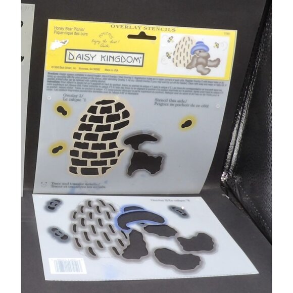 Teddy Bear Stencils Set of 2 Daisy Kingdom Bear & Honey; Unknown Bear Tea Party - Picture 3 of 3